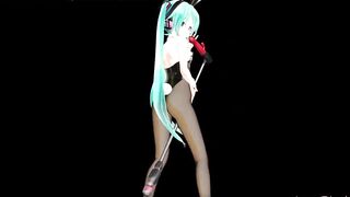 MMD Hatsune Miku Cosplay Conejitos Playboy Dancing Apple Pie by [Piconano-Femto]