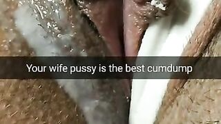 My Cheating Wife Pussy is the best Place for you Creampie Loads [cuckold. Snapchat]