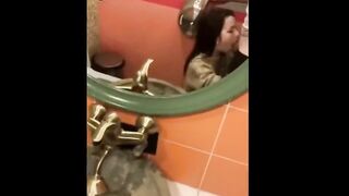 FUCKING MY TEEN TINDER DATE IN THE RESTAURANT TOILET