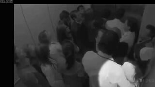 Doctor Groping Nurse In Elevator Full Of People