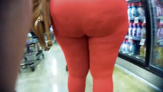 Big asses , culona leggings red h80.