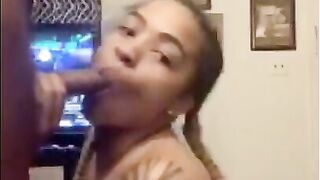 Lightskin Ebony Twerking Topless & Sucking Dick on Periscope PT. 2 | Sc: Wetmendee