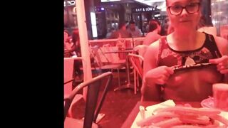 public boob flashing compilation