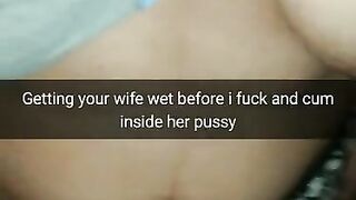 Preparing Cheating Wife for Fucking and Creampie in her Fertile Pussy! [cuckold Snapchat]