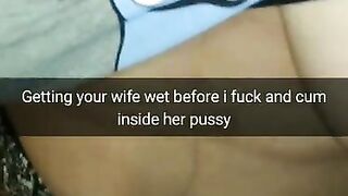 Preparing Cheating Wife for Fucking and Creampie in her Fertile Pussy! [cuckold Snapchat]