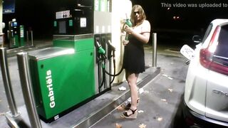 Flashing at the gas station