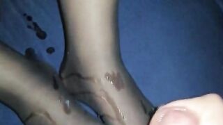 Girlfriend foot cum compilation