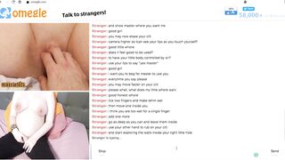 Married Horny Couple Joined Omegle Chat and found a Preggo European Slut Masturbate herself