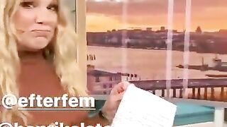 Blonde Married Reporter Anna Brolin Gets Flirty At Work