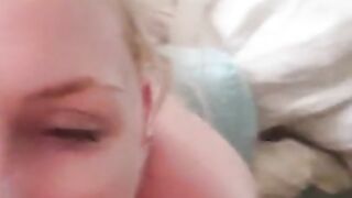 Married blonde coworker Nicole eats my cum