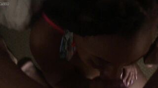 Submissive Ebony BBW Sucks my Cock and Swallows My Load