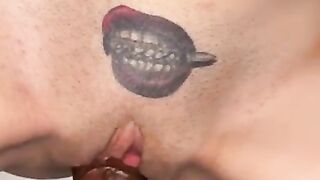 Tatted White Girl Takes Big Black Dick in her Tight Pussy