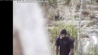 Hidden man records video of unfaithful wife moaning and having sex with gardener by canoe on the lake