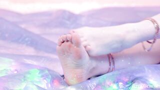 Feet 4k Video. Foot Fetish Closeup Party Feet Size 10