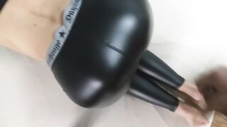 Babe in Leather Leggings Gets Fucked Doggy & Takes a Huge POV Cumshot