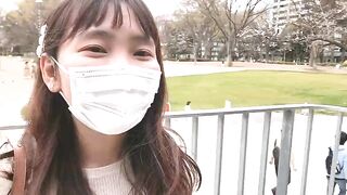 Risa who Loves Blowjob goes to see Cherry Blossoms in Japan while Talking about SEX♥ | Amateur