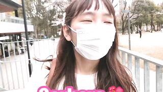 Risa who Loves Blowjob goes to see Cherry Blossoms in Japan while Talking about SEX♥ | Amateur