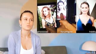 Brie Larson reacting to Cum Tributes