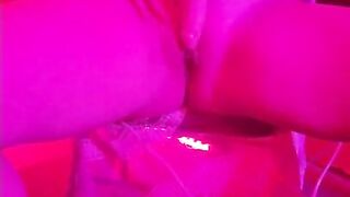 Just a Quick self Cum in my Red Room before Work