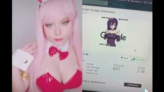 Zero two MMD Cosplay Girl Bunny Girl