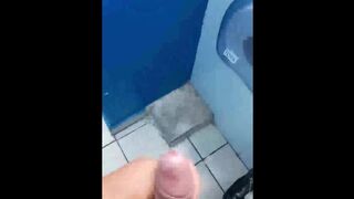 Cum on Public Bathroom - Banan Cock