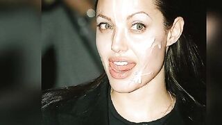 Angelina Jolie (Face) Jerk Off Challenge - With Moaning.