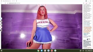 cosplay cheerleader gets horny for you