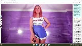 cosplay cheerleader gets horny for you