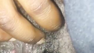 Wet Hairy Black Pussy Orgasm