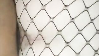 Quick Doggystyle through Fishnets with Sexy Slut