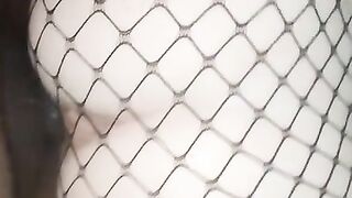 Quick Doggystyle through Fishnets with Sexy Slut