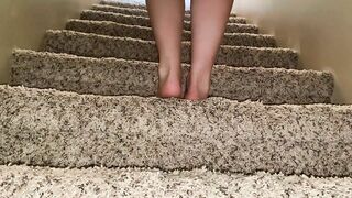 Foot Goddess Teases you while Walking Upstairs POV