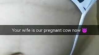 Faithfull wife turned in slutty pregnant cow with big boobs!