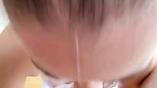 POV no Hands Quickie Blowjob with Cum Swallow