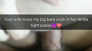 Your MILF wife loves my big bare cock in her fertile pussy!