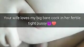 Your MILF wife loves my big bare cock in her fertile pussy!