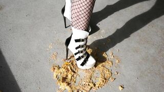 Crushing Food in my High Heels