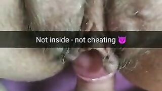 He still not fuck me, its not cheating, dear, just rubbing!