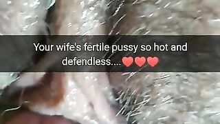 Your wife pussy so defenseless - i fuck and cum inside her