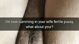 Her lover cum inside my wife fertile pussy and mocking me