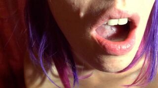 Camgirl Blowjob Online Sex Job Online with Cumshot in Mouth for Swallow