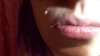 Camgirl Blowjob Online Sex Job Online with Cumshot in Mouth for Swallow