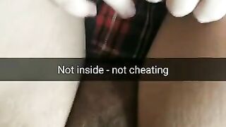 Not inside is not cheating  - golden rule for all sluts!