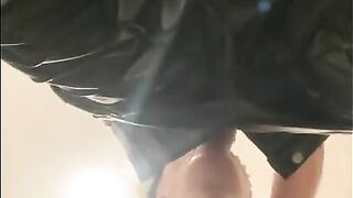 A Man Fucked a Secretary in the Mouth with a Big Juicy Dick in the Office Toilet. Deep Throat Blowjo