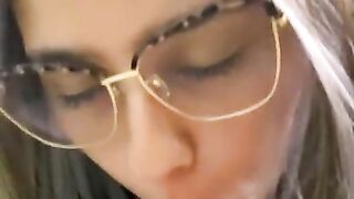 Sensual Girlfriend Loves Devouring My Cock Without Taking Off Her Glasses HD