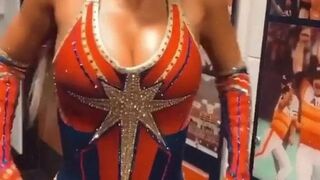 WWE - Lana AKA CJ Perry in Captain Marvel gear, 2020 Royal R