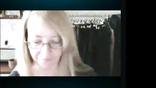 Russian Woman teasing and flashing tits on skype