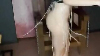 Sexy girl in slave roleplay