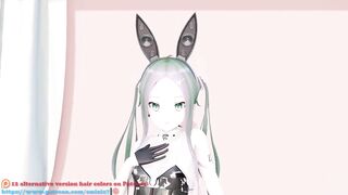 MMD lo chan, shake it - hentai mmd dance, playboy costume, blue hair edit, smixix