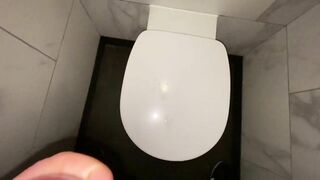 I need to cum now ! public toilet cumshot